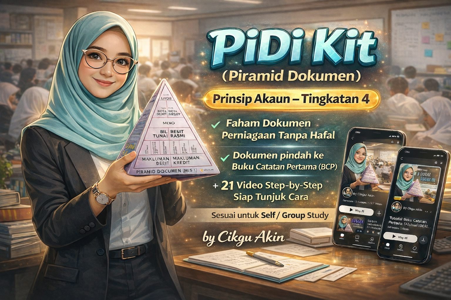 PiDi Kit (Piramid Dokumen) - 6 Tingkat Dokumen Dengan Fungsi Mudah Ingat!