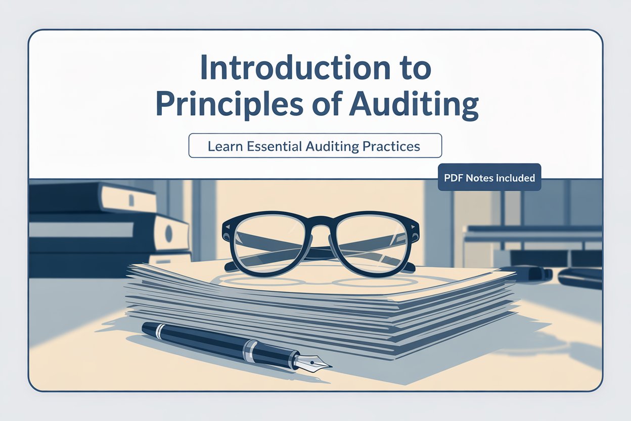 INTRODUCTION TO PRINCIPLES OF AUDITING