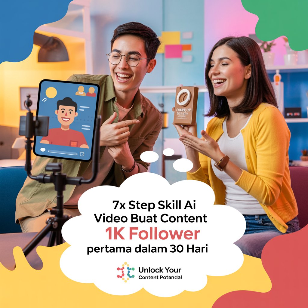 7x Step Skill Ai Video Buat Content 1k Follower pertama dalam 30 hari.